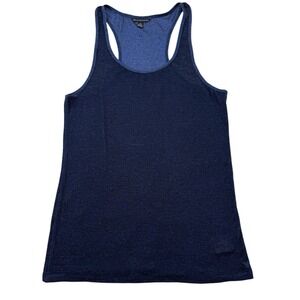 Vtg Y2K 2000s American Eagle Tank Top Womens Sz L Navy Shimmer Elena Gilbert